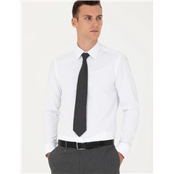 Beyaz Slim Fit Uzun Kollu Basic Gömlek