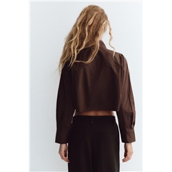 CROPPED POPLIN SHIRT