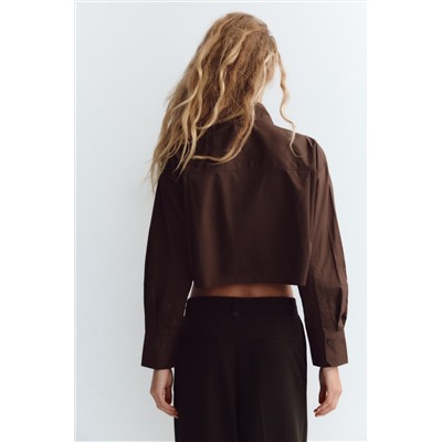 CROPPED POPLIN SHIRT