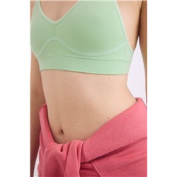 Sujetador top relleno verde copas extraíbles