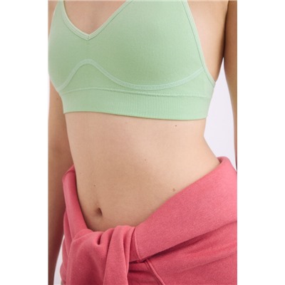 Sujetador top relleno verde copas extraíbles