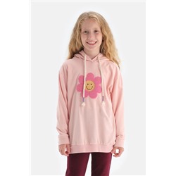 Dagi Açık Pembe Kapüşonlu Sweatshırt 22WG11135BD_AP