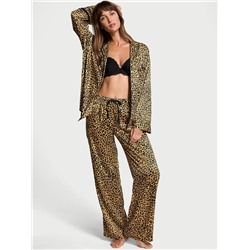 Glazed Satin Long Pajama Set