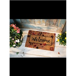 Spar-Set 2x Kokosmatte "Welcome", 60 x 40 cm in bunt