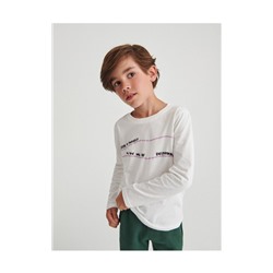 Langarm-T-Shirt mit Druck
