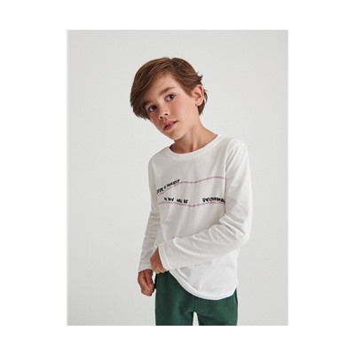 Langarm-T-Shirt mit Druck