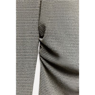 TEXTURED ASYMMETRIC TOP