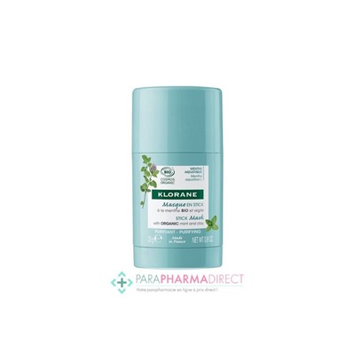 Klorane Masque En Stick À La Menthe Bio Et Argile 25g
