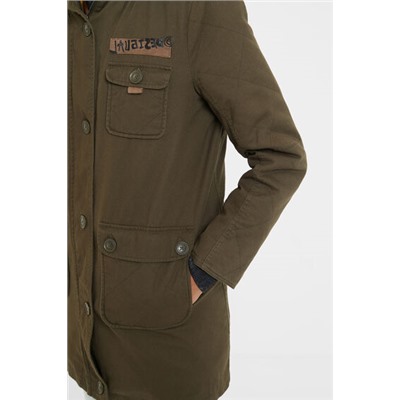 Parka militar cuello pelo