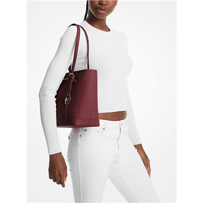 Jet Set Travel Small Saffiano Leather Top-Zip Tote Bag