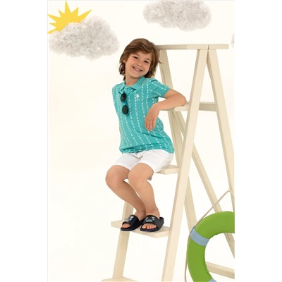 Erkek Çocuk Mint Yeşili Polo Yaka Tişört