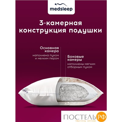 MedSleep Down Relax for Women подушка 70х70, 1пр., 2000 гр.,хлопок-тик/пух/пух-перо
