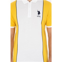 Erkek Regular Fit Polo Yaka Safran Tişört