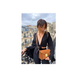 Bandolera de piel Vic Camel