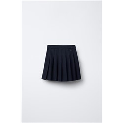 BOX PLEAT SKIRT WITH HEART APPLIQUÉ