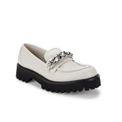 KARL LAGERFELD PARIS Gala Embellished Chunky Leather Loafers