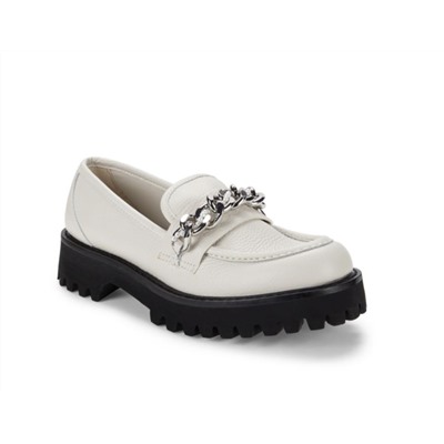 KARL LAGERFELD PARIS Gala Embellished Chunky Leather Loafers