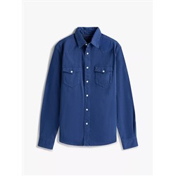 Regular Fit Denim Western Shirt