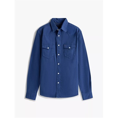 Regular Fit Denim Western Shirt