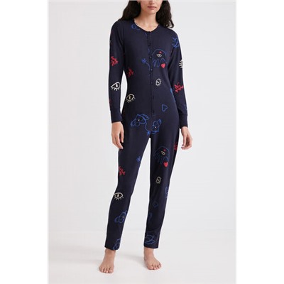 Mono pijama estampado