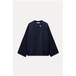KNIT JACKET WITH METAL FASTENING