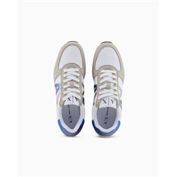 Microfiber sneakers with logo