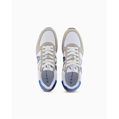 Microfiber sneakers with logo