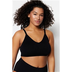 Siyah Kapsız Askılı Seamless Bralette Sütyen TBBSS23CW00001