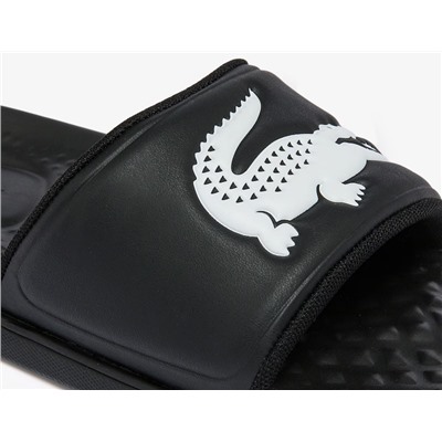 Women's Croco Dualiste Logo Strap Slides
