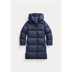 Girls 7-16 Quilted Hooded Down Coat