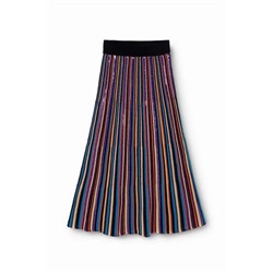 Falda midi rayas