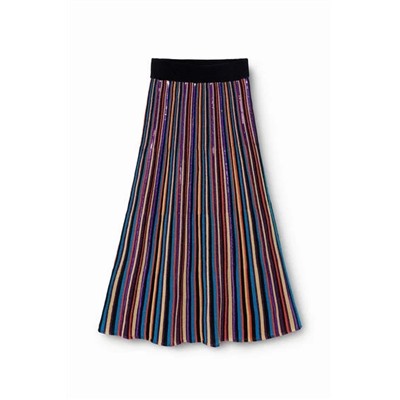 Falda midi rayas