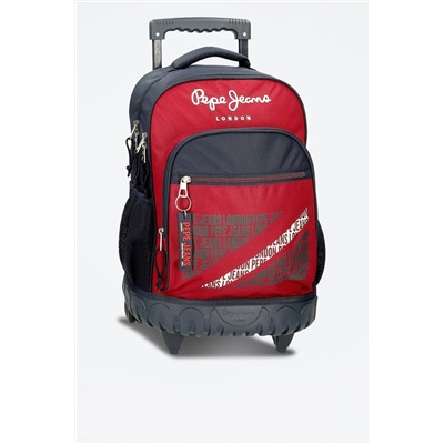 Mochila con ruedas Clark Rojo y antracita
