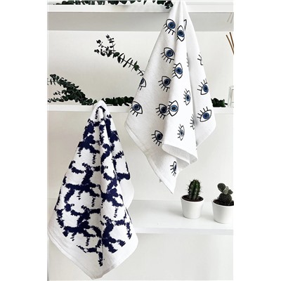 Meslina Home Baskılı 2'li Mutfak Havlusu | Kurulama Bezi | El Havlusu 40x70cm HS-BASKILI