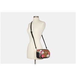 Court Crossbody In Signature Canvas With Vintage Rose Print