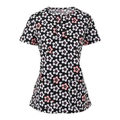 koi Stretch Scrubs Brighton Print Top