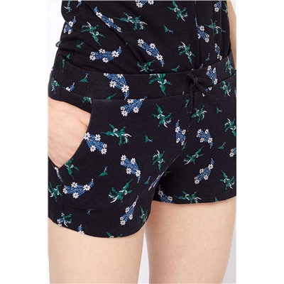Short Gerry Negro y turquesa