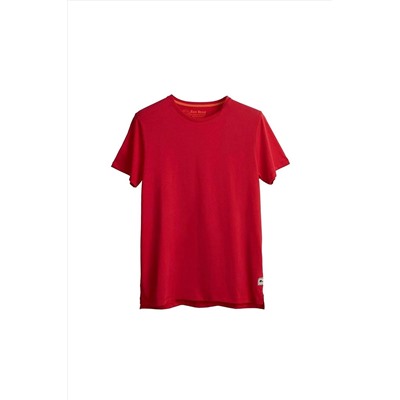 Bad Bear Major T-shirt Crimson Red Kırmızı Basic Erkek Tişört 21.01.07.034-Kırmızı
