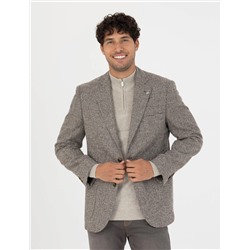 Kahverengi Slim Fit Ceket