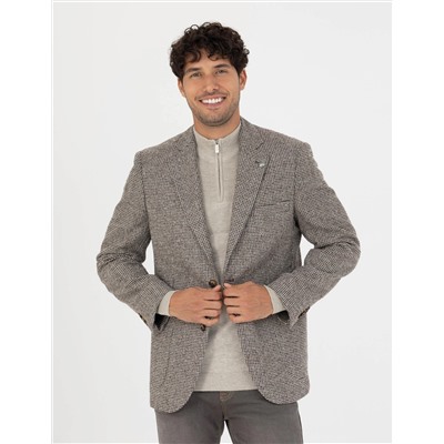 Kahverengi Slim Fit Ceket