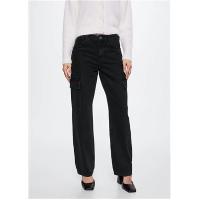 Jeans cargo bolsillos -  Mujer | MANGO OUTLET España