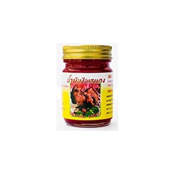 Красный тайский бальзам с галангалом Pai Dang 50 мл / Pai Dang Red thai galangal balm 50g