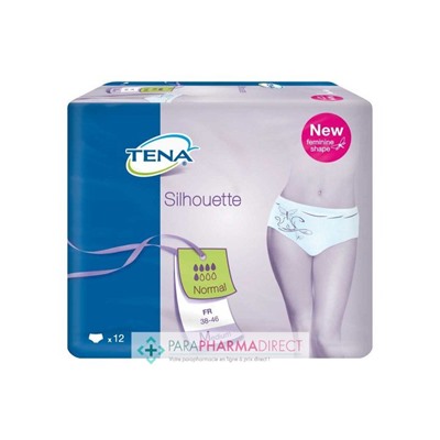 Tena Silhouette Normal Médium (T38-46) Paquet de 12