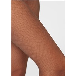 Transparente Strumpfhose 30 Denier mit Mini-Rautenmuster