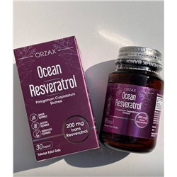 Orzax Капсулы ресвератрол 200 мг, 30 шт Ocean trans resveratrol 200 mg Polygonum Cuspidatum ekstresi