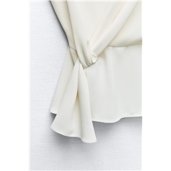 CREPE TOP WITH KNOT