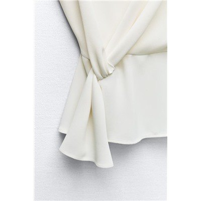 CREPE TOP WITH KNOT