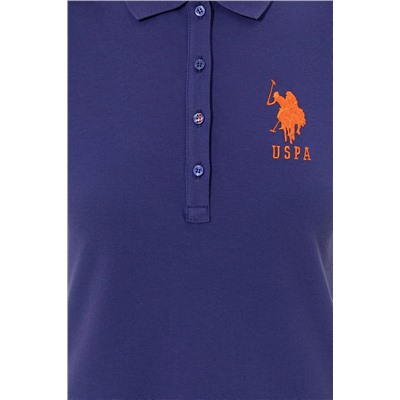 Kadın Mavi Basic Polo Yaka Tişört