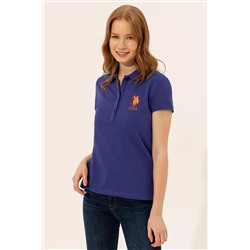 Kadın Mavi Basic Polo Yaka Tişört