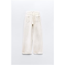 TRF MID-RISE LOOSE FOIL JEANS